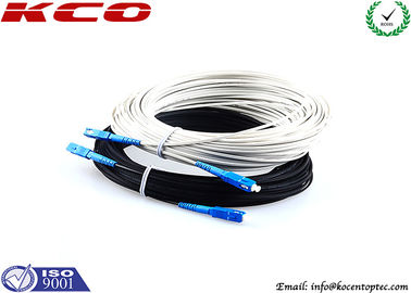 FTTH  Drop Fiber Patch Cable SC To SC Flame Retardant Low Smoke Zero Halogen