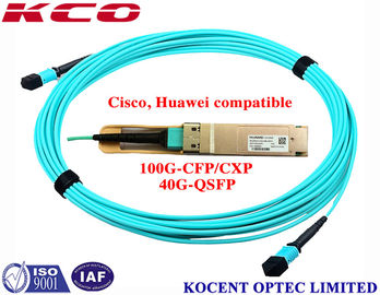 MPO MTP 40G 100G 1m 2m 3m OM3 Fiber Optic Patch Cord For QSFP+-40G-SR4 Cisco Huawei Compatible