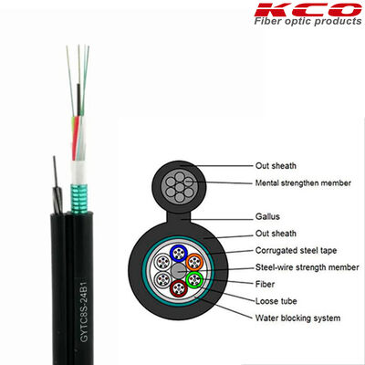 96 Fibers Multimode OM3 Self-Supporting Fiber Optic Aerial Cable Figure-8 Loose Tube Outdoor