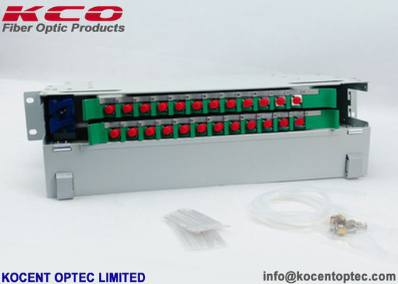 Steel 24 Core Fiber Optic Distribution Box with 19'' Standard and 1.0mm Thickness for FTTX Applications