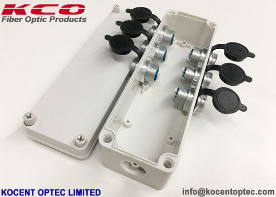 Pole Mountable Waterproof ABS Fiber Optic Splice Closure FTTA Fiber Optic Joint Closure 6 Port