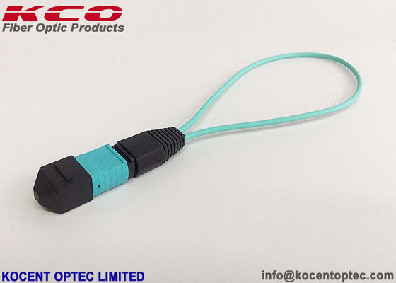 LSZH Cover OM3 0.3m MPO MTP Loop Back Patch Cord for 40G 100G Transceiver Testing
