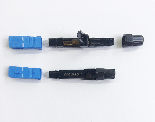 SC/UPC Optical Connector with 0.3dB Insertion Loss 4N Fiber Tension for G652 G657 Fiber