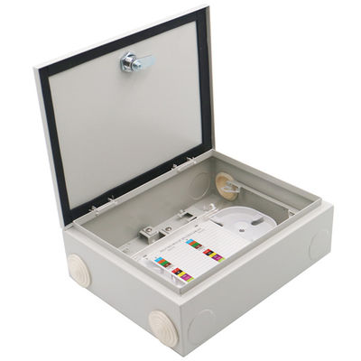 16 Cores Wall-mount Fiber Optic Distribution Box with 1x16 PLC Splitter for Outdoor Optical Distribution Box
