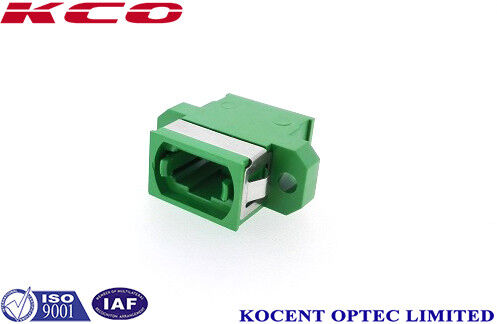 Single Mode MPO MTP APC Fiber Optical Adaptor Green Color 1260 ~ 1650nm Wave Length