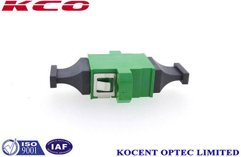 Single Mode MPO MTP APC Fiber Optical Adaptor Green Color 1260 ~ 1650nm Wave Length