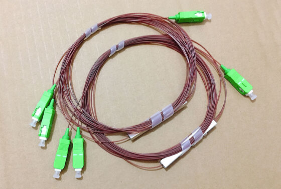 1x2 PLC Splitter SC/APC Connector 0.9mm Fiber Optic Splitter Blockless Mini Passive Optical Splitter for FTTH