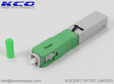 Telecom Field Installable Fiber Optic Connector 0.3dB 3D SC/APC SC/APC Green Color