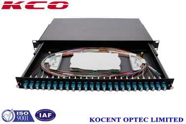 1U Drawer Slide Fibre Optical Rack ODF Terminal Fiber Patch Panel 24 Ports 48 Fiber FTTH 19''