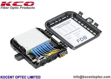 8 Port Fiber Optic Terminal Box KCO-FBD-08C ABS Black 1*8 Opitcal Splitter SC/UPC