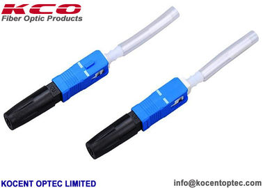 SC/UPC SOC Hot Melt Fiber Optic Fast Connector with 0.2dB Insertion Loss 55dB Return Loss and Tensile Strength >60N