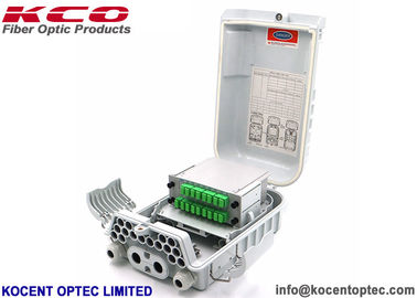 Outdoor IP65 FTTH 16 Ports Optical Fiber Termination Box White Color KCO-0416