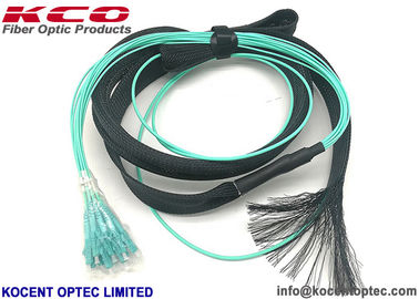 کابل کامیون فیبر نوری MTP MPO 12LC OM3 OM4 با لوله حفاظت از چشم