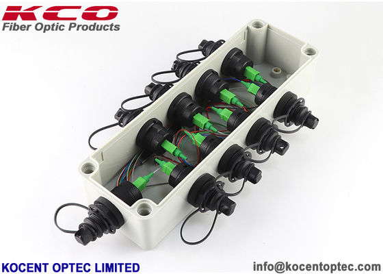 FTTH FTTA درب ضد آب SC APC آداپتور فیبر نوری Splice بسته شدن 1 * 8 Splitter