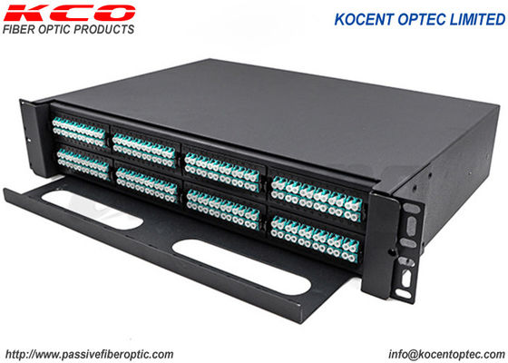 19 اینچ 2U MPO Patch Panel 192 Core MTP Rack Mount ODF LC Duplex