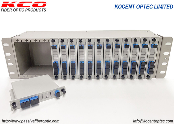 3U 19inch ODF فیبر نوری 1x4 PLC فیبر Splitter Chassic Rack Mount Patch Panel 14 16 اسلات